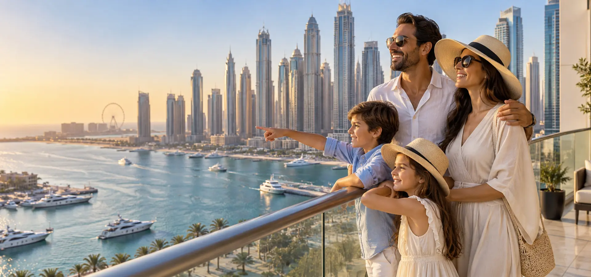 Family enjoying a premium Dubai holiday package